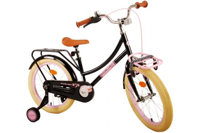 Volare Excellent Kinderfahrrad - Mädchen -18 Zoll - Schwarz - 95% zusammengebaut