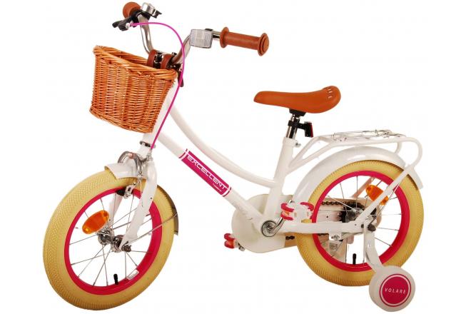 Volare Excellent Kinderfahrrad - Mädchen - 14 Zoll - Weiß