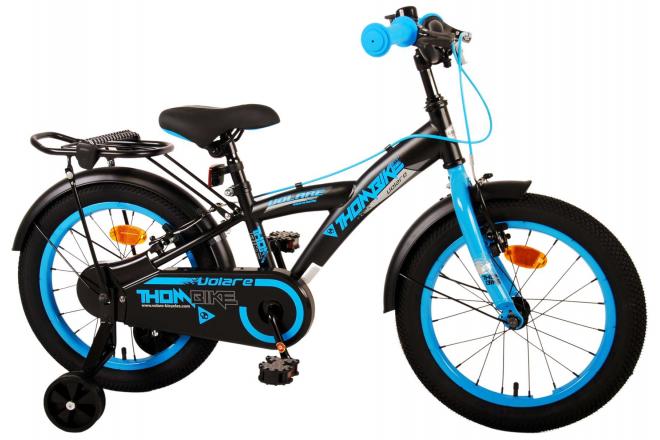 Volare Thombike Kinderfahrrad - Jungen - 16 Zoll - Schwarz Blau - Zweihandbremsen