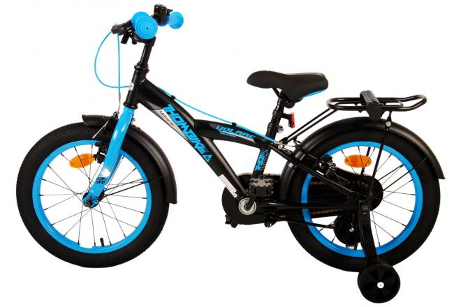 Volare Thombike Kinderfahrrad - Jungen - 16 Zoll - Schwarz Blau - Zweihandbremsen