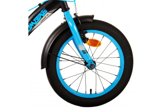 Volare Thombike Kinderfahrrad - Jungen - 16 Zoll - Schwarz Blau - Zweihandbremsen