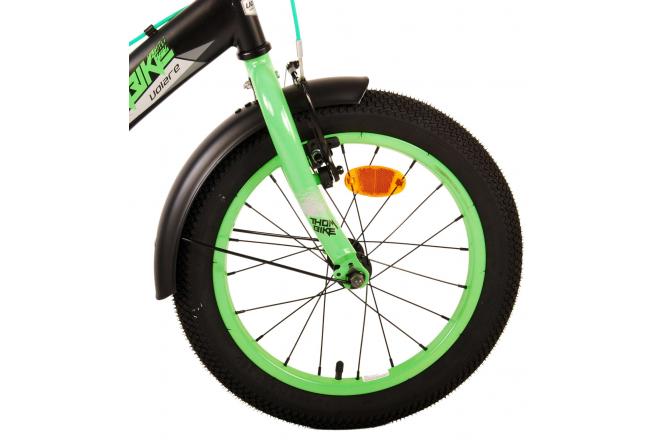 Volare Thombike Kinderfahrrad - Jungen - 16 Zoll - Schwarz Grün - Zweihandbremsen