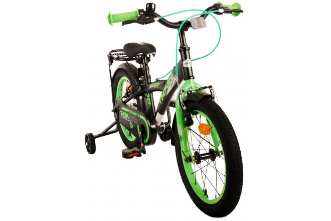 Volare Thombike Kinderfahrrad - Jungen - 16 Zoll - Schwarz Grün - Zweihandbremsen