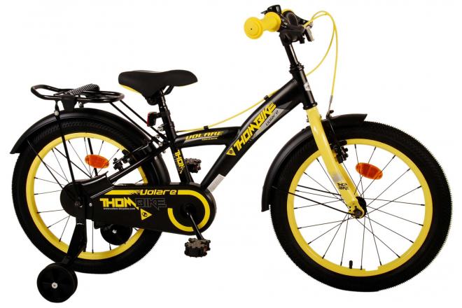 Volare Thombike Kinderfahrrad - Jungen - 18 Zoll - Schwarz-Gelb - Zweihandbremsen