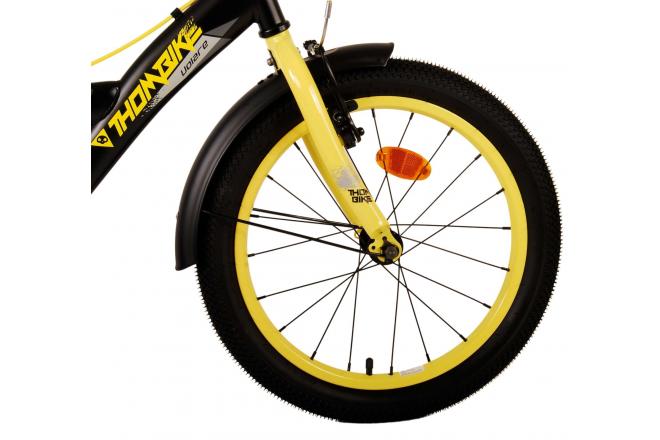 Volare Thombike Kinderfahrrad - Jungen - 18 Zoll - Schwarz-Gelb - Zweihandbremsen