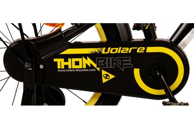 Volare Thombike Kinderfahrrad - Jungen - 18 Zoll - Schwarz-Gelb - Zweihandbremsen