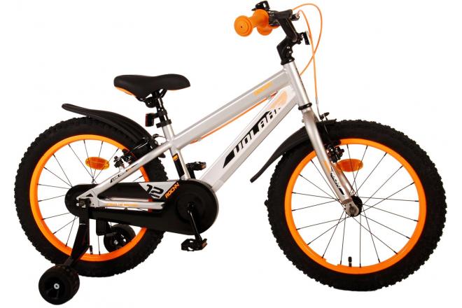 Volare Rocky Kinderfahrrad - Jungen - 18 Zoll - Grau - Zweihandbremsen