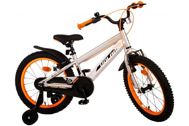 Volare Rocky Kinderfahrrad - Jungen - 18 Zoll - Grau - Zweihandbremsen