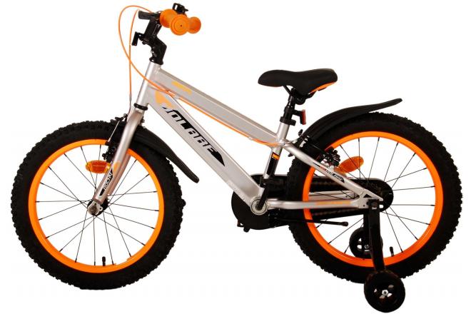 Volare Rocky Kinderfahrrad - Jungen - 18 Zoll - Grau - Zweihandbremsen