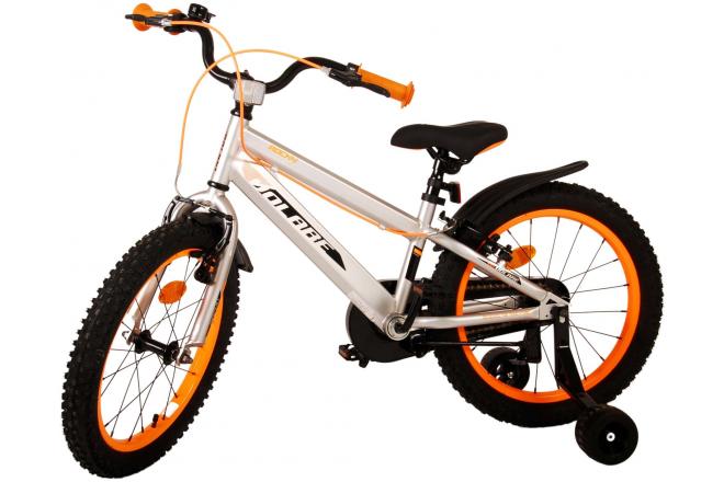 Volare Rocky Kinderfahrrad - Jungen - 18 Zoll - Grau - Zweihandbremsen