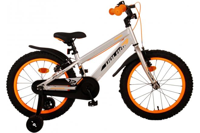 Volare Rocky Kinderfahrrad - Jungen - 18 Zoll - Grau - Zweihandbremsen