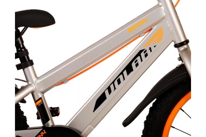 Volare Rocky Kinderfahrrad - Jungen - 18 Zoll - Grau - Zweihandbremsen