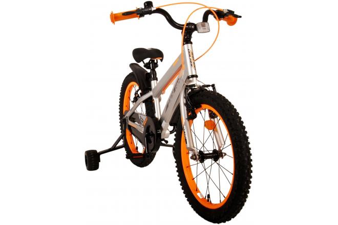 Volare Rocky Kinderfahrrad - Jungen - 18 Zoll - Grau - Zweihandbremsen