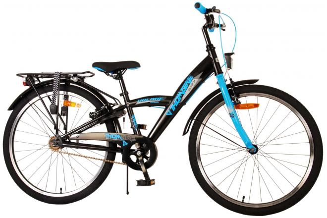 Volare Thombike Kinderfahrrad - Jungen - 24 Zoll - Schwarz Blau - Zweihandbremsen