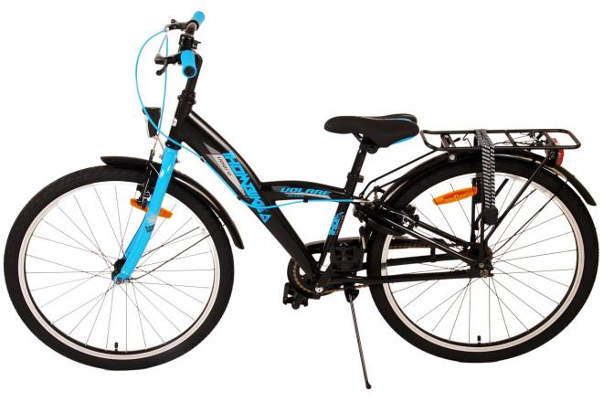 Volare Thombike Kinderfahrrad - Jungen - 24 Zoll - Schwarz Blau - Zweihandbremsen