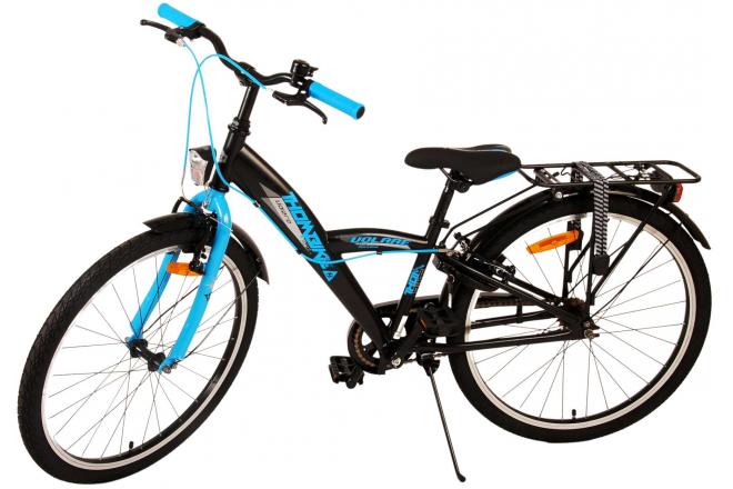 Volare Thombike Kinderfahrrad - Jungen - 24 Zoll - Schwarz Blau - Zweihandbremsen