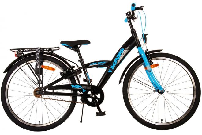 Volare Thombike Kinderfahrrad - Jungen - 24 Zoll - Schwarz Blau - Zweihandbremsen