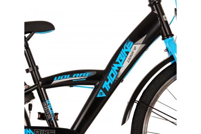 Volare Thombike Kinderfahrrad - Jungen - 24 Zoll - Schwarz Blau - Zweihandbremsen