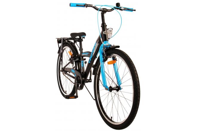 Volare Thombike Kinderfahrrad - Jungen - 24 Zoll - Schwarz Blau - Zweihandbremsen