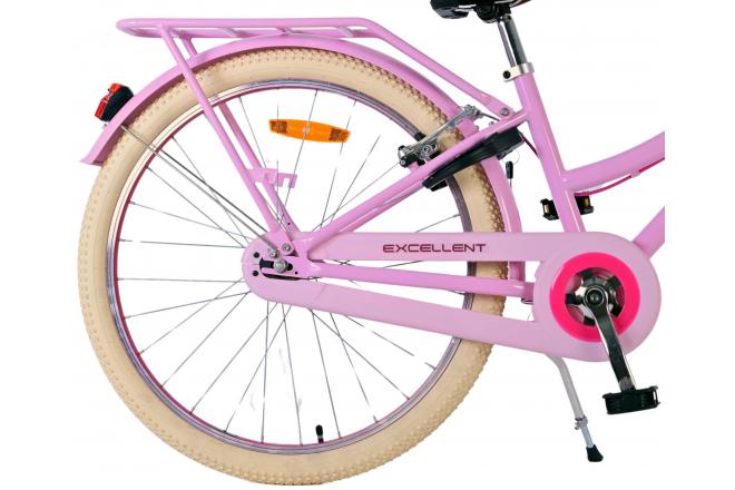 Volare Excellent Kinderfahrrad - Mädchen - 24 Zoll - Rosa- Zwei Handbremsen