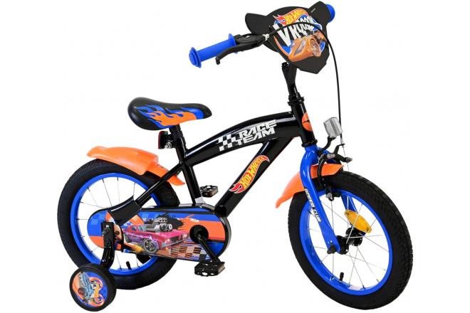 Hot Wheels Kinderfahrrad - Jungen - 14 Zoll - Schwarz Orange Blau