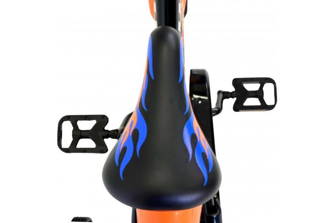 Hot Wheels Kinderfahrrad - Jungen - 14 Zoll - Schwarz Orange Blau