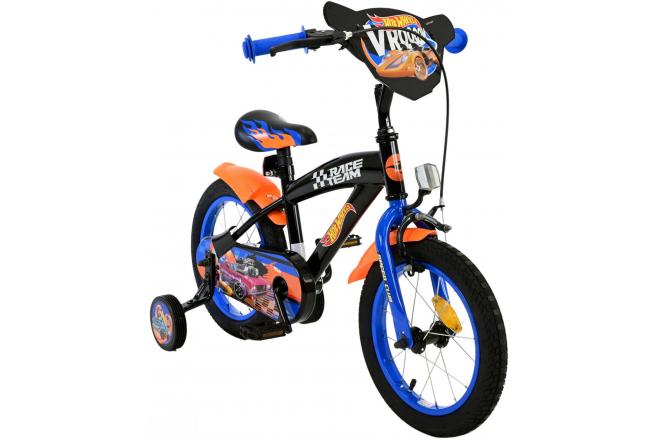 Hot Wheels Kinderfahrrad - Jungen - 14 Zoll - Schwarz Orange Blau