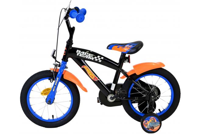 Hot Wheels Kinderfahrrad - Jungen - 14 Zoll - Schwarz Orange Blau