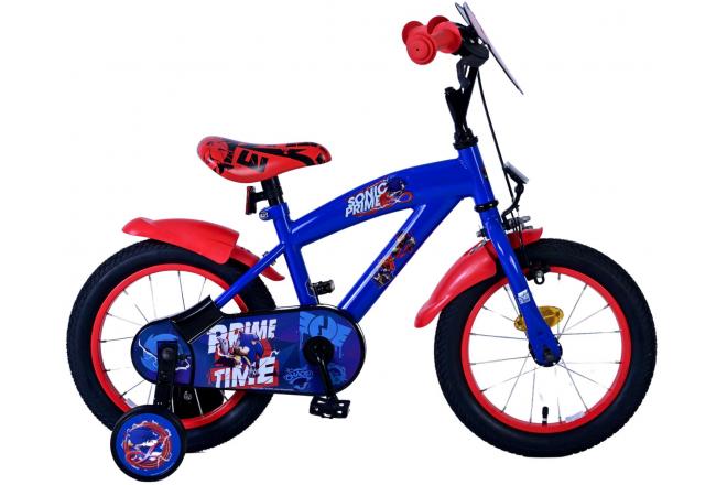 Sonic Prime Kinderfahrrad - Jungen - 14 Zoll - Blau Rot