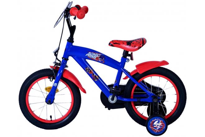 Sonic Prime Kinderfahrrad - Jungen - 14 Zoll - Blau Rot