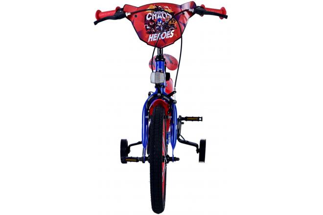 Sonic Prime Kinderfahrrad - Jungen - 16 Zoll - Blau Rot - Zweihandbremsen