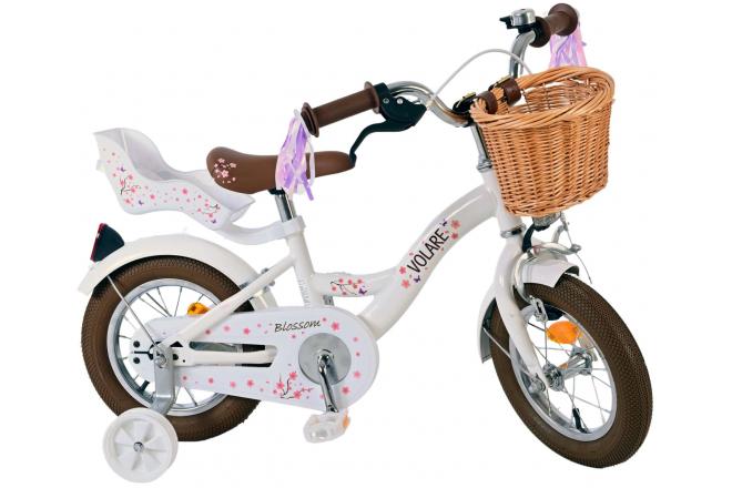 Volare Blossom Kinderfahrrad - Mädchen - 12 Zoll - Weiß