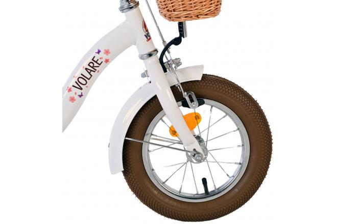 Volare Blossom Kinderfahrrad - Mädchen - 12 Zoll - Weiß