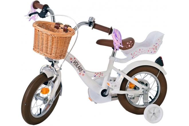 Volare Blossom Kinderfahrrad - Mädchen - 12 Zoll - Weiß