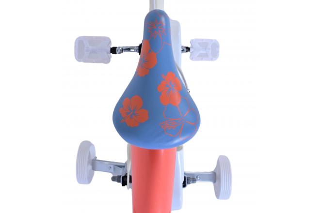 Disney Stitch Kinderfahrrad - Mädchen - 16 Zoll - Creme Koralle Blau - Zweihandbremsen