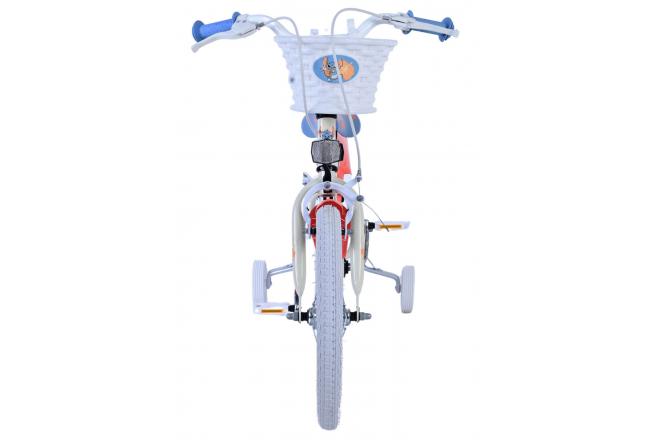 Disney Stitch Kinderfahrrad - Mädchen - 16 Zoll - Creme Koralle Blau - Zweihandbremsen