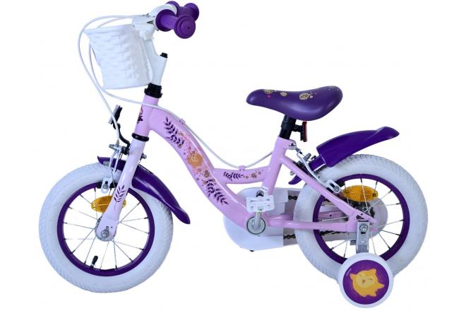 Disney Wish Kinderfahrrad - Mädchen - 12 Zoll - Lila - Zwei Handbremsen