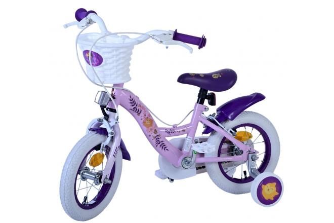 Disney Wish Kinderfahrrad - Mädchen - 12 Zoll - Lila - Zwei Handbremsen