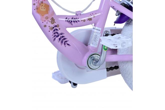 Disney Wish Kinderfahrrad - Mädchen - 12 Zoll - Lila - Zwei Handbremsen