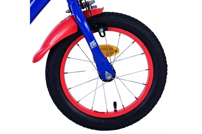 Sonic Prime Kinderfahrrad - Jungen - 14 Zoll - Blau Rot - Zweihandbremsen