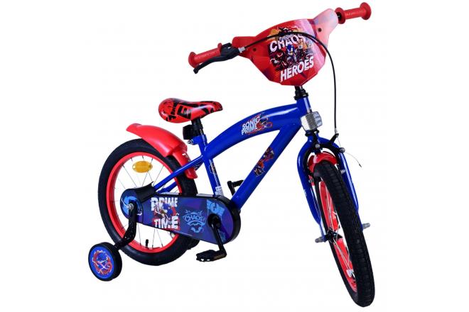 Sonic Prime Kinderfahrrad - Jungen - 16 Zoll - Blau Rot