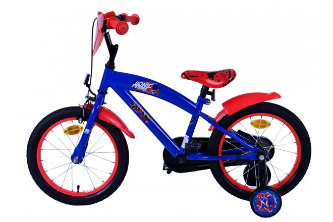 Sonic Prime Kinderfahrrad - Jungen - 16 Zoll - Blau Rot