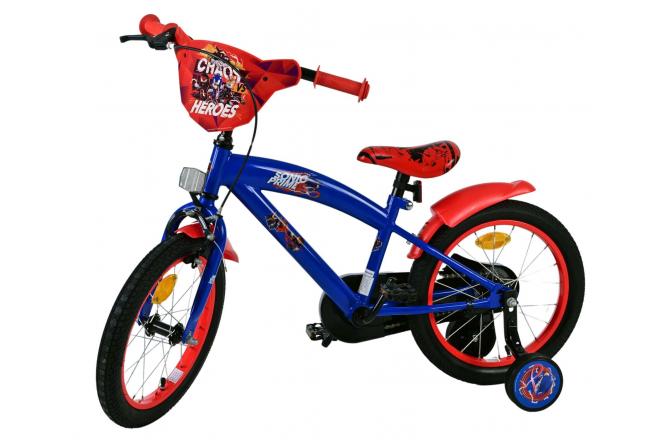 Sonic Prime Kinderfahrrad - Jungen - 16 Zoll - Blau Rot