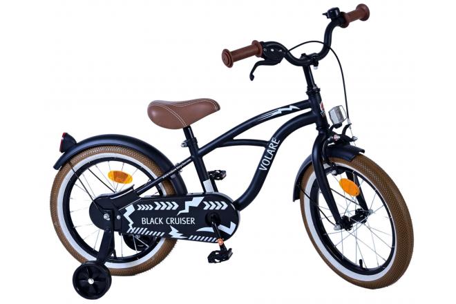 Volare Black Cruiser Kinderfahrrad - Jungen - 16 Zoll - Schwarz