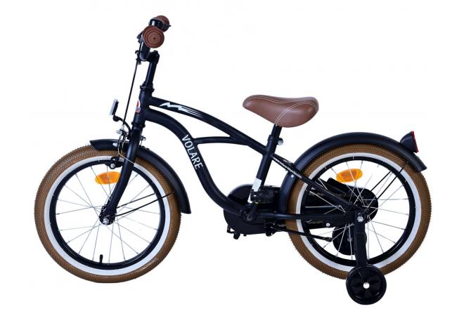 Volare Black Cruiser Kinderfahrrad - Jungen - 16 Zoll - Schwarz