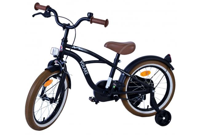 Volare Black Cruiser Kinderfahrrad - Jungen - 16 Zoll - Schwarz