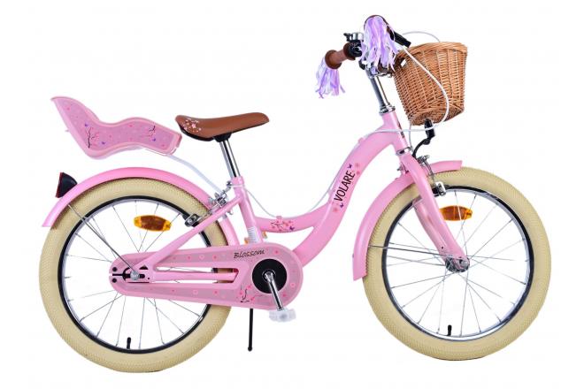 Volare Blossom Kinderfahrrad - Mädchen - 18 Zoll - Rosa - Zwei Handbremsen