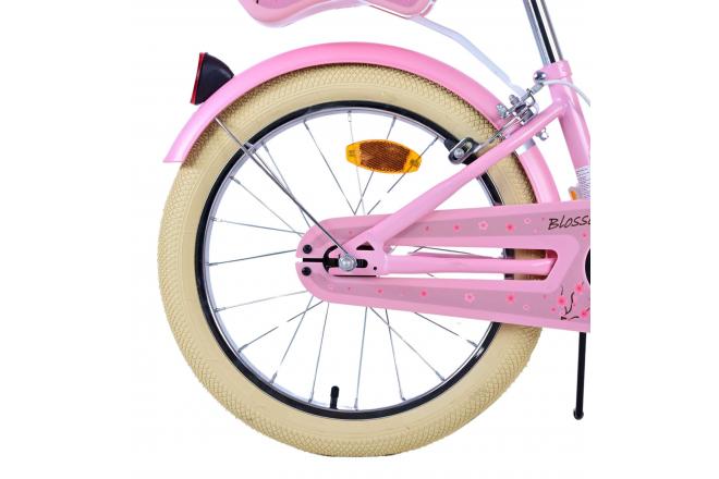 Volare Blossom Kinderfahrrad - Mädchen - 18 Zoll - Rosa - Zwei Handbremsen