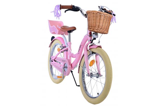 Volare Blossom Kinderfahrrad - Mädchen - 18 Zoll - Rosa - Zwei Handbremsen