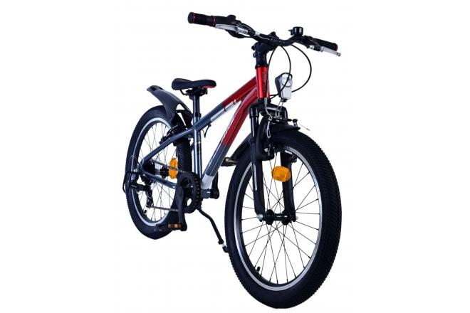 Volare XC Race Kinderfahrrad - 20 Zoll - 7 Gang - Rot/Grau